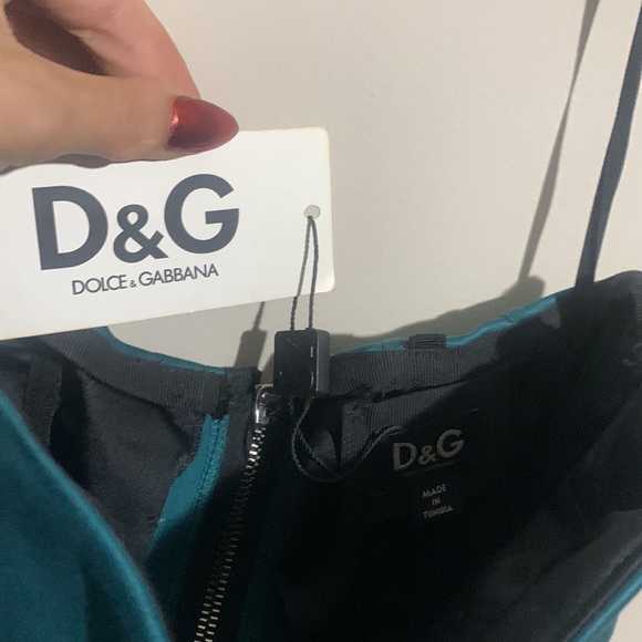 Dolce & Gabbana Green Satin Bustier Dress - Picture 5 of 8